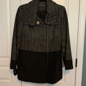 Color block winter coat